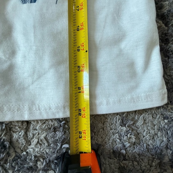 White T-Shirt with Graphic Print - Picture 5 of 6